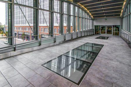 glass in walkway