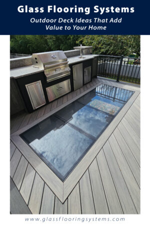A Pinterest graphic about ideas for Outdoor Decks.